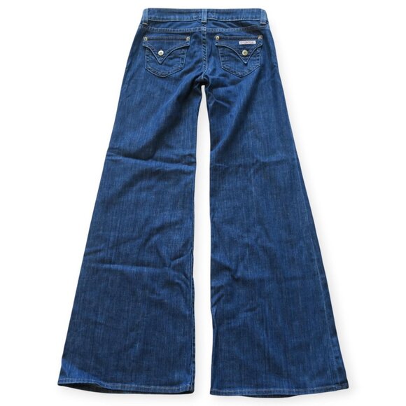 Hudson Wide Leg Farrah Jeans Flap Pocket Stretch Trouser Jewel Wash Women's 27 - Picture 2 of 6